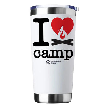 I Love Camp 20oz Insulated Vacuum Sealed Tumbler White